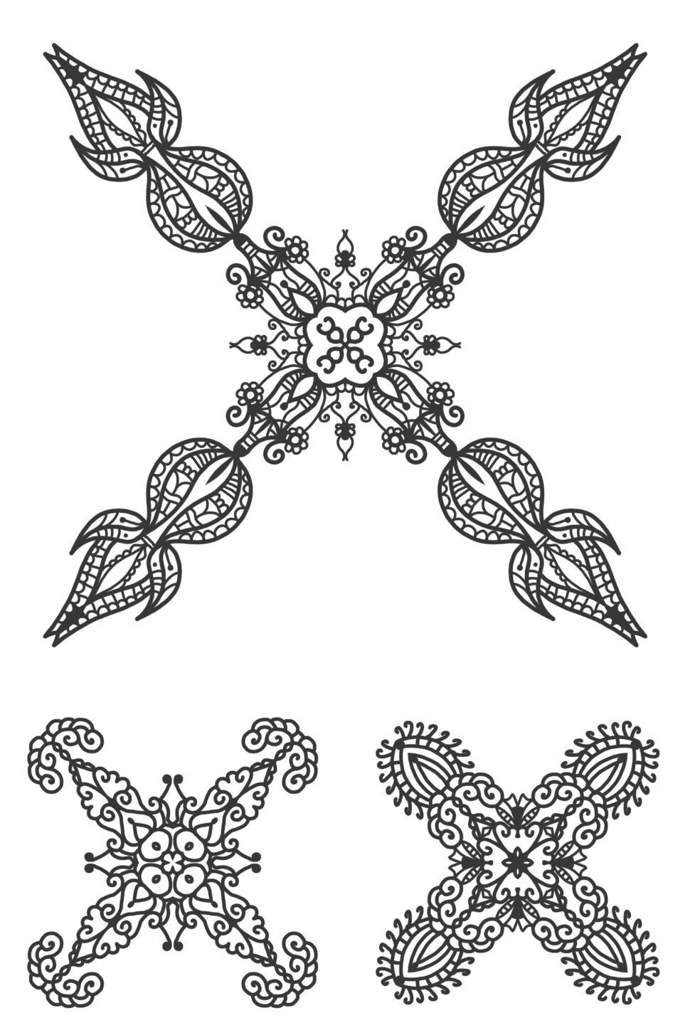 Free Image of Doodle Ornaments  