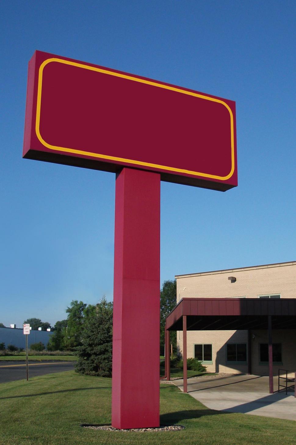 Free Image of Blank Outdoor Sign 