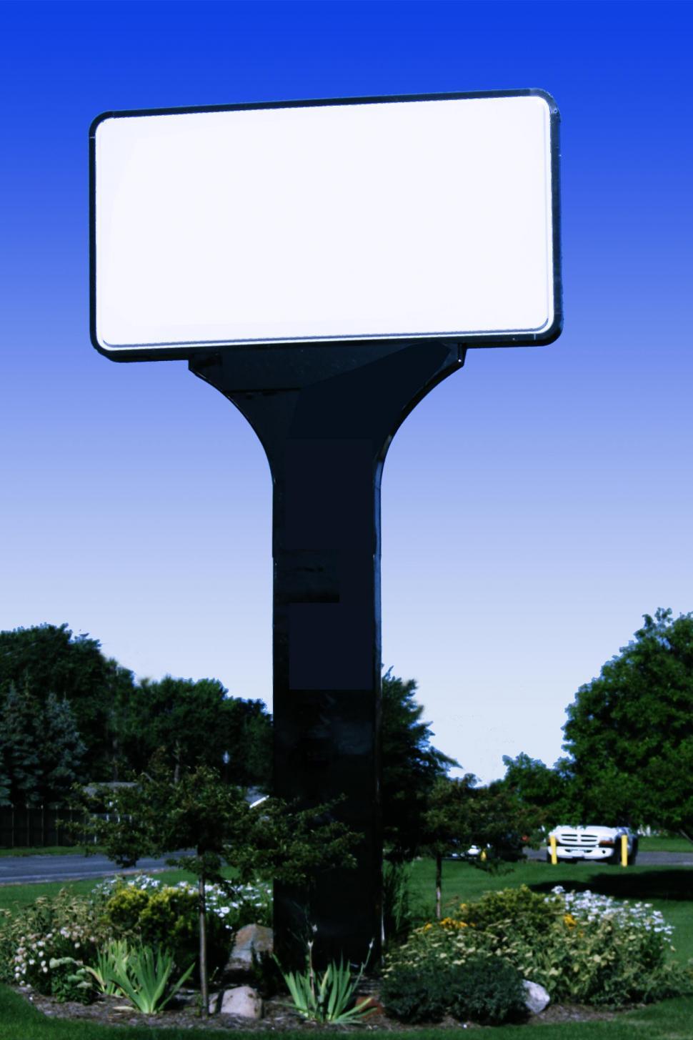 Free Image of Blank white outdoor sign 