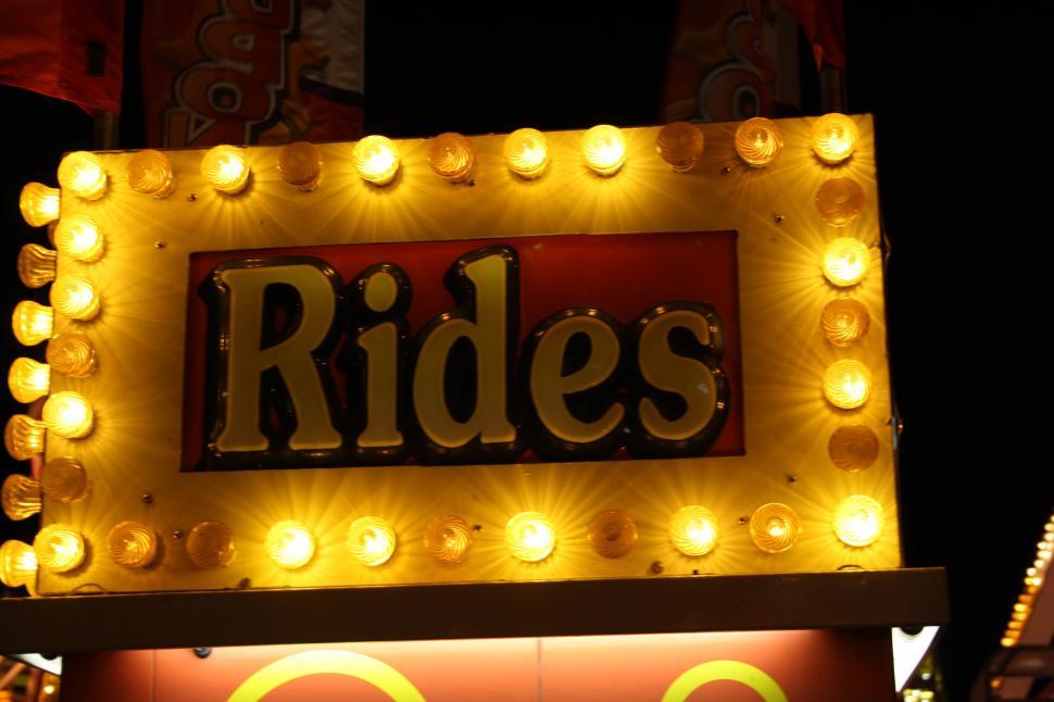 Free Image of Close Up of Illuminated Sign With Lights 