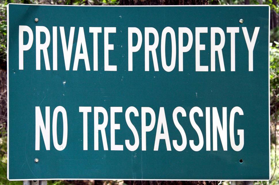Free Image of Private Property No Trespassing 