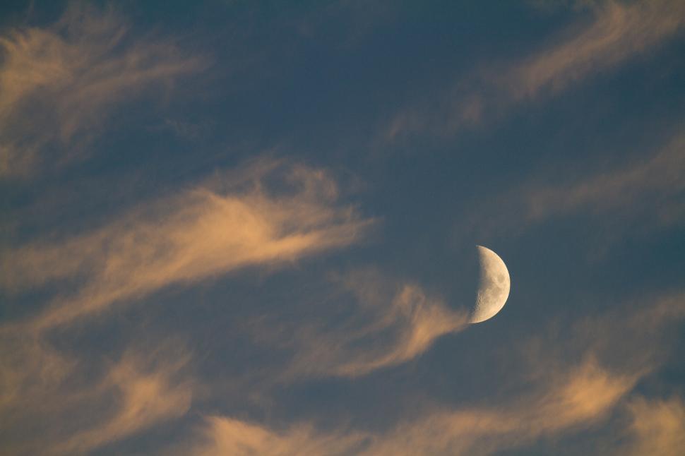 Free Image of Moon and Clouds 