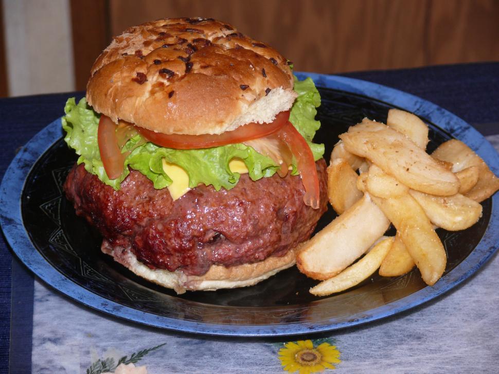 Free Image of Giant Hamburger 