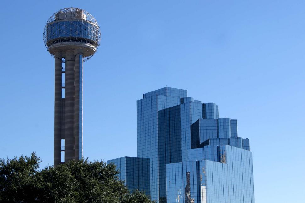 Free Image of Buildings in Dallas Texas Blue Sky 