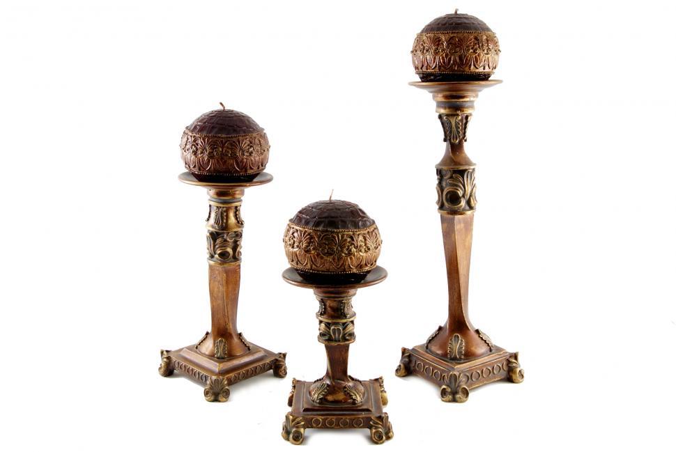 Free Image of Antique Candle Holders 