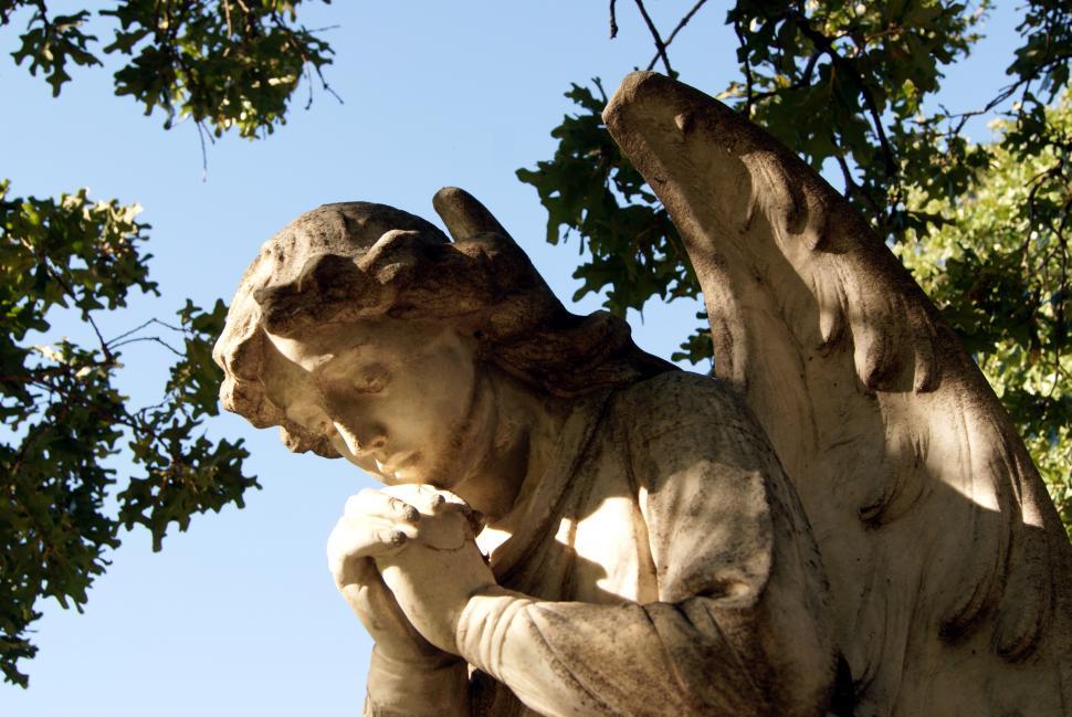 Free Image of Statue of angel, close-up 