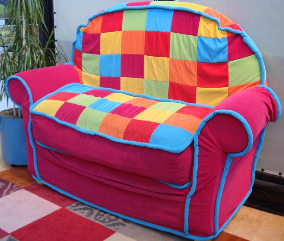 Free Image of Colorful Couch  
