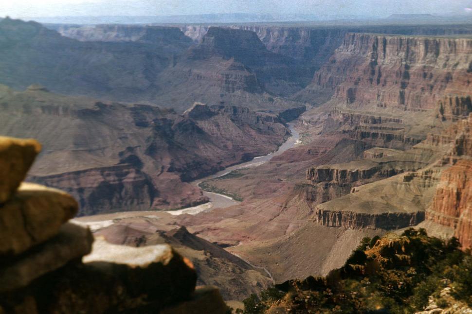 Free Image of grand canyon national park arizona colorado river landscapes vintage photo rocks rivers canyons geology geologic formations erosion eroded FACAT001 vintage photograph dramatic 