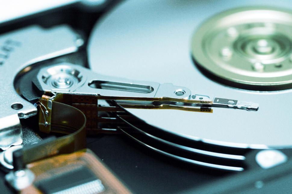 Free Image of Close Up of Hard Drive Being Removed 