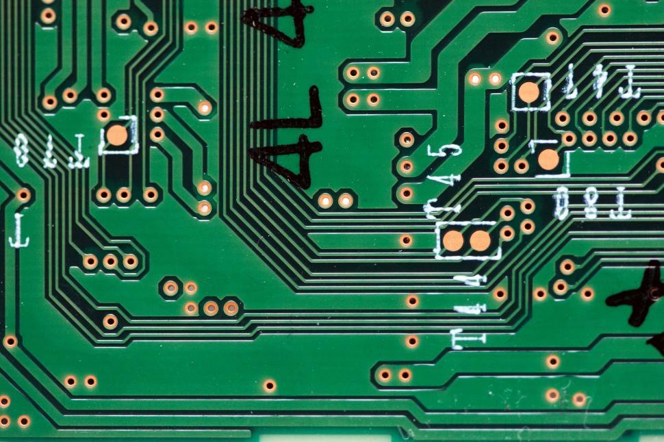 Free Image of Close Up of a Computer Circuit Board 