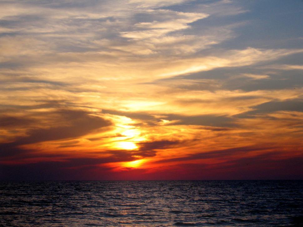 Free Image of Ocean Sunset 