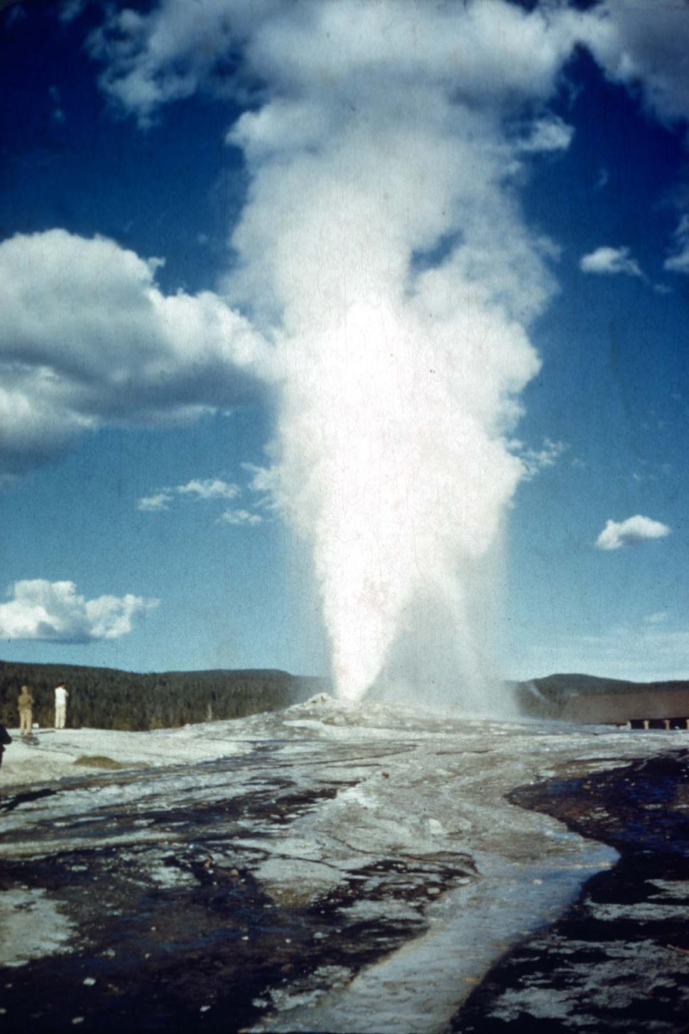 Free Image of Massive Geyser Spewing Water Into the Sky 