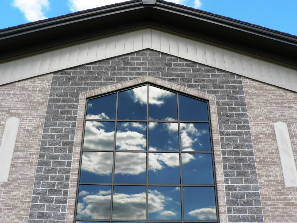 Free Image of Reflected clouds 