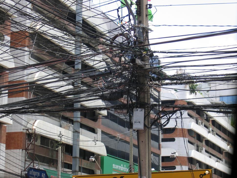Free Image of Telephone lines in Thailand 