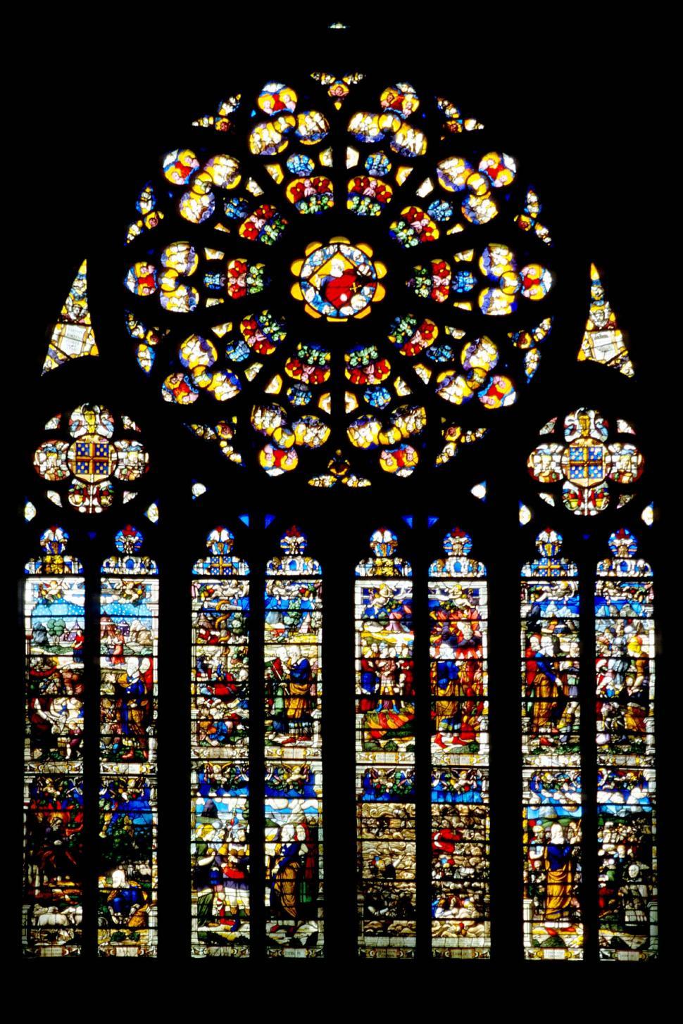 Free Image of Grand Stained Glass Window in Church 