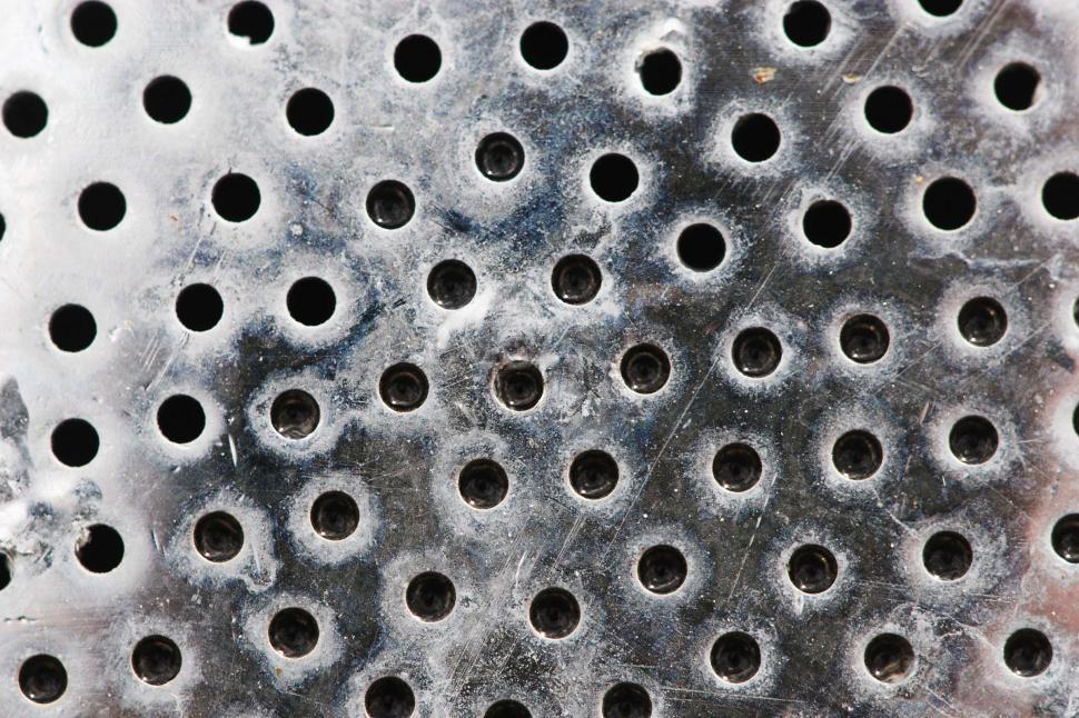 Download Free Stock Photo of Perforated metal texture 