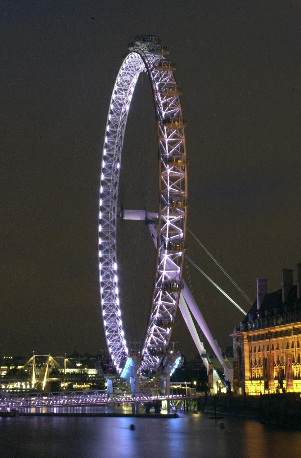 Free Image of London Eye at night 