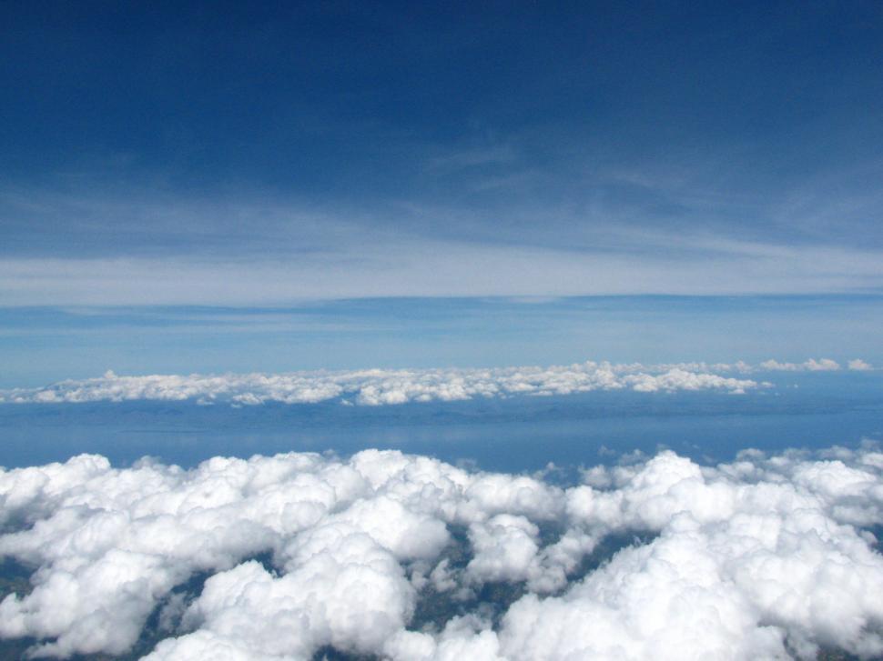 Free Image of A View of the Sky and Clouds From an Airplane 