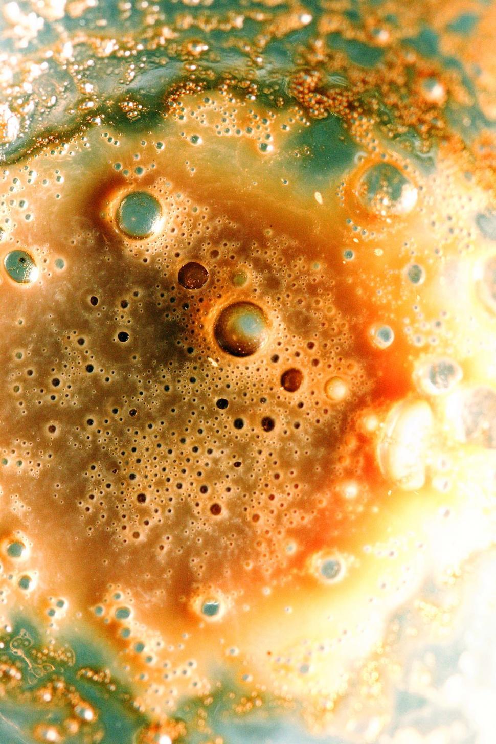 Free Image of Bubbling liquid residue 