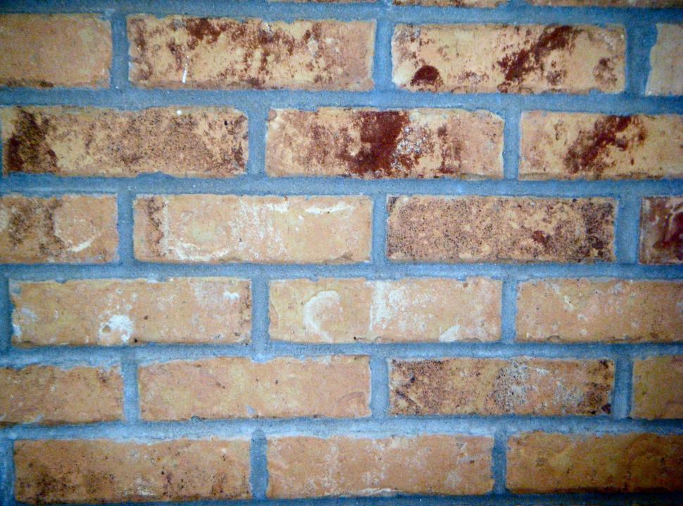 Free Image of Light colored Brick wall section close up 