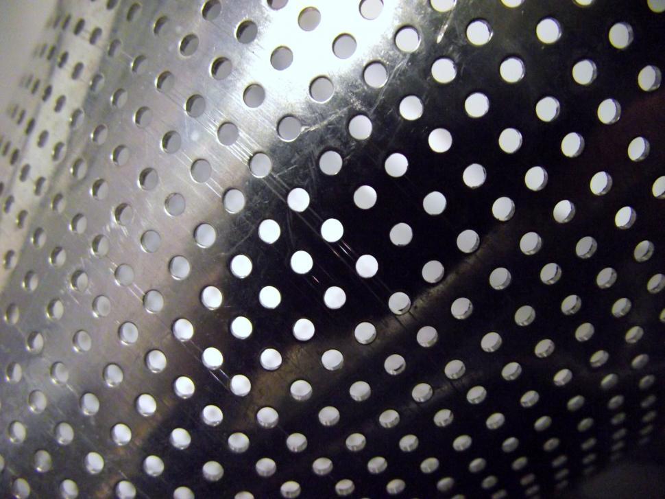 Free Image of Stainless steel kitchen strainer colander close up 