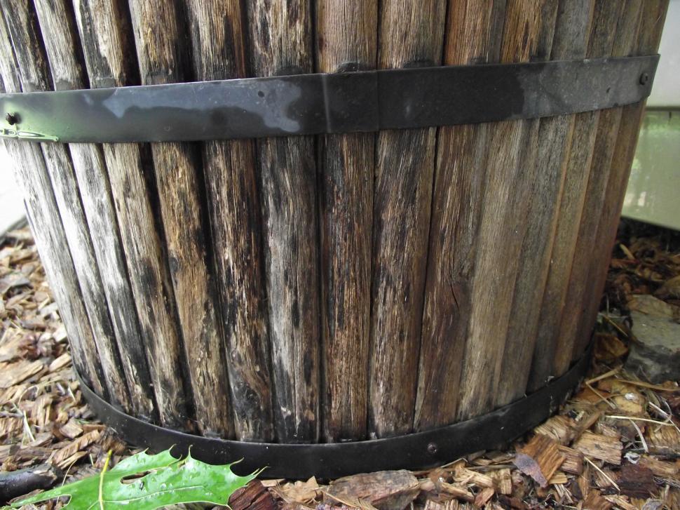 Free Image of Wooden barrel outdoors 