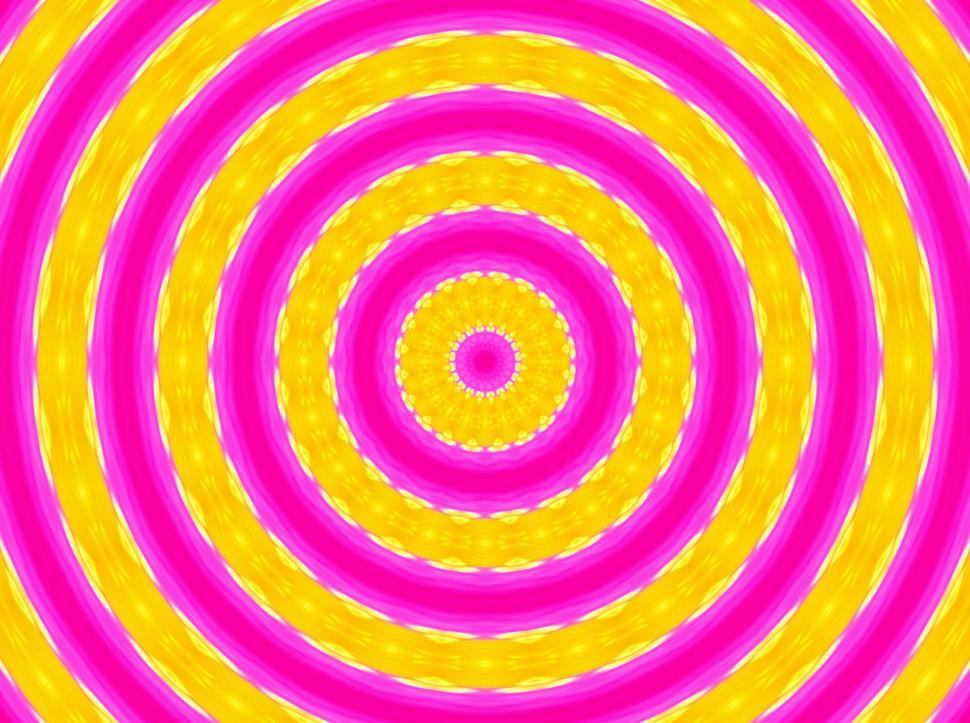 Free Image of Pink and Yellow Pinwheel Target background 
