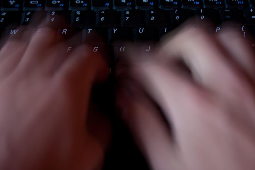 Free Image of Person Typing on Keyboard With Hands 