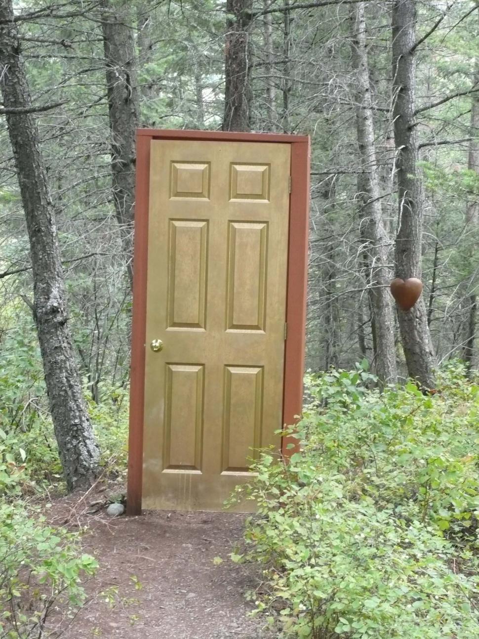 Free Image of Door In Woods 