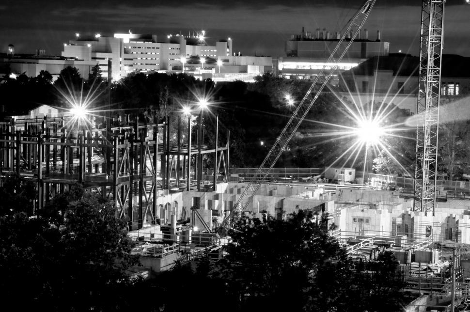 Free Image of Construction at Night 