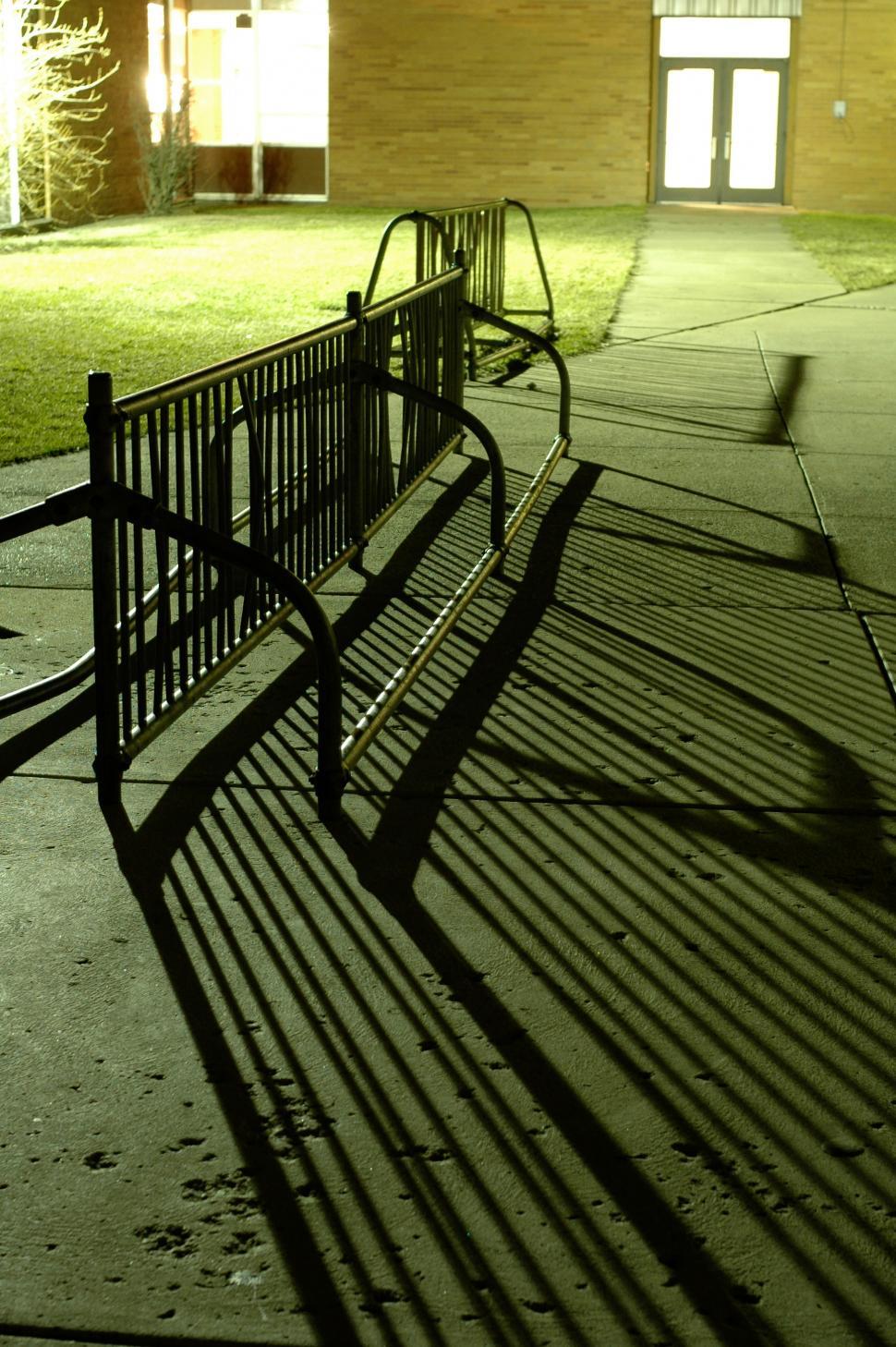 Free Image of Bench on Sidewalk Next to Building 