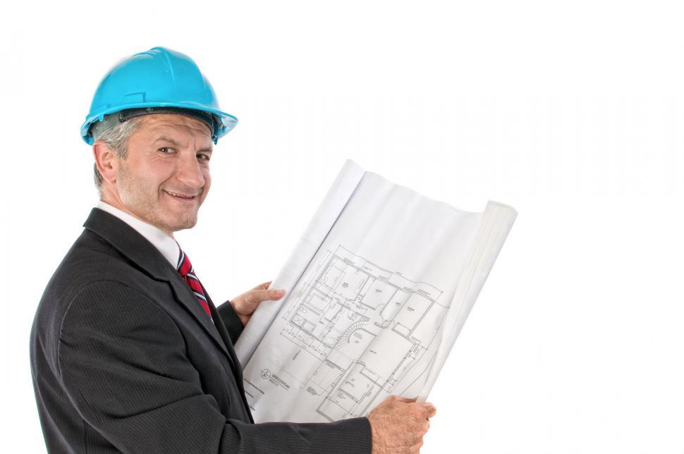Download Free Stock Photo of Architect with Plans 