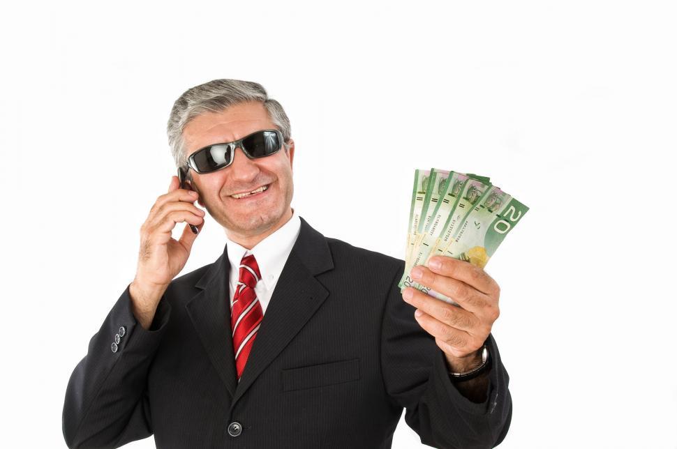 Free Image of Businessman with Money 