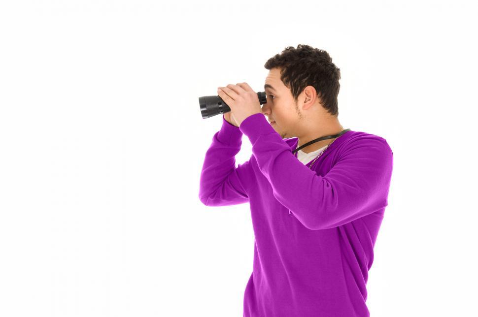 Free Image of Man with Binoculars 