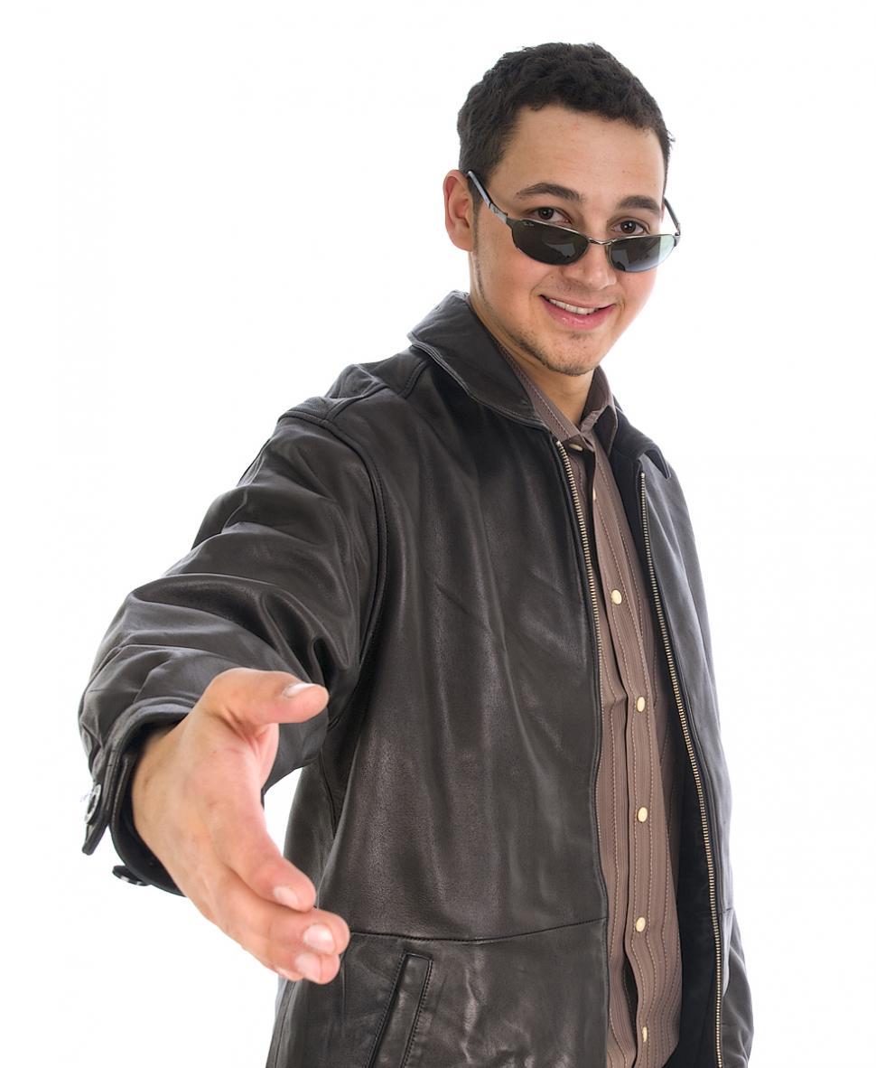Free Image of Man and Leather Jacket 