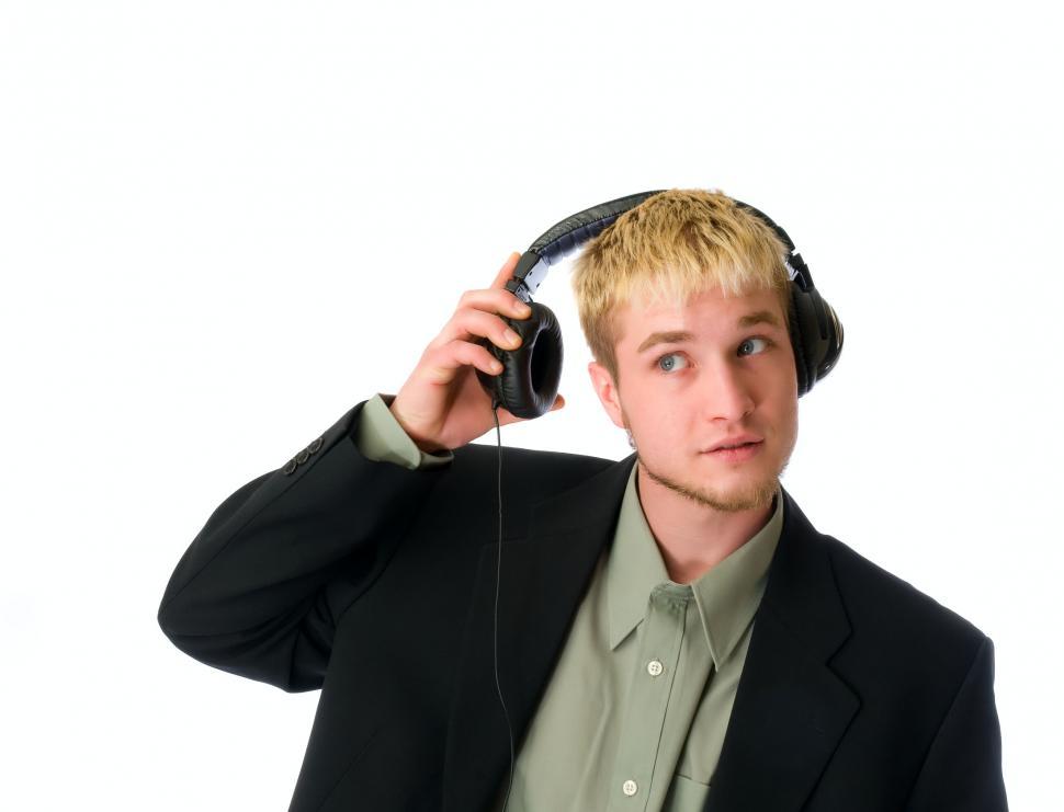 Download Free Stock Photo of Young Man with Headphones 