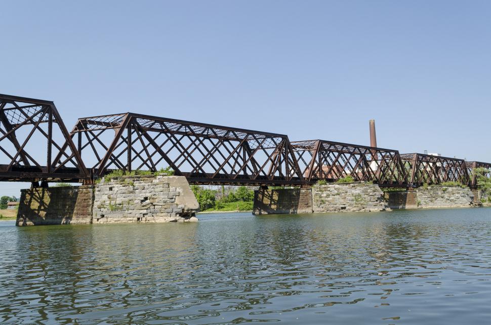 Free Image of Johnson City NY to Vestal NY RR Bridge 