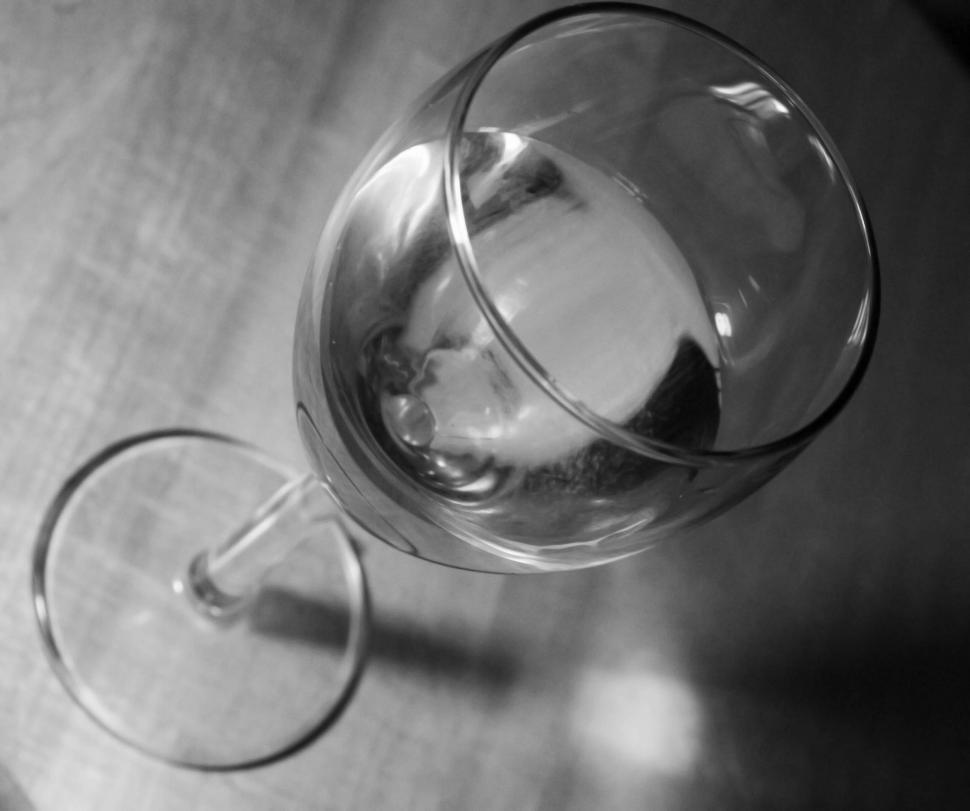 Free Image of Wine Glass on Wooden Table 