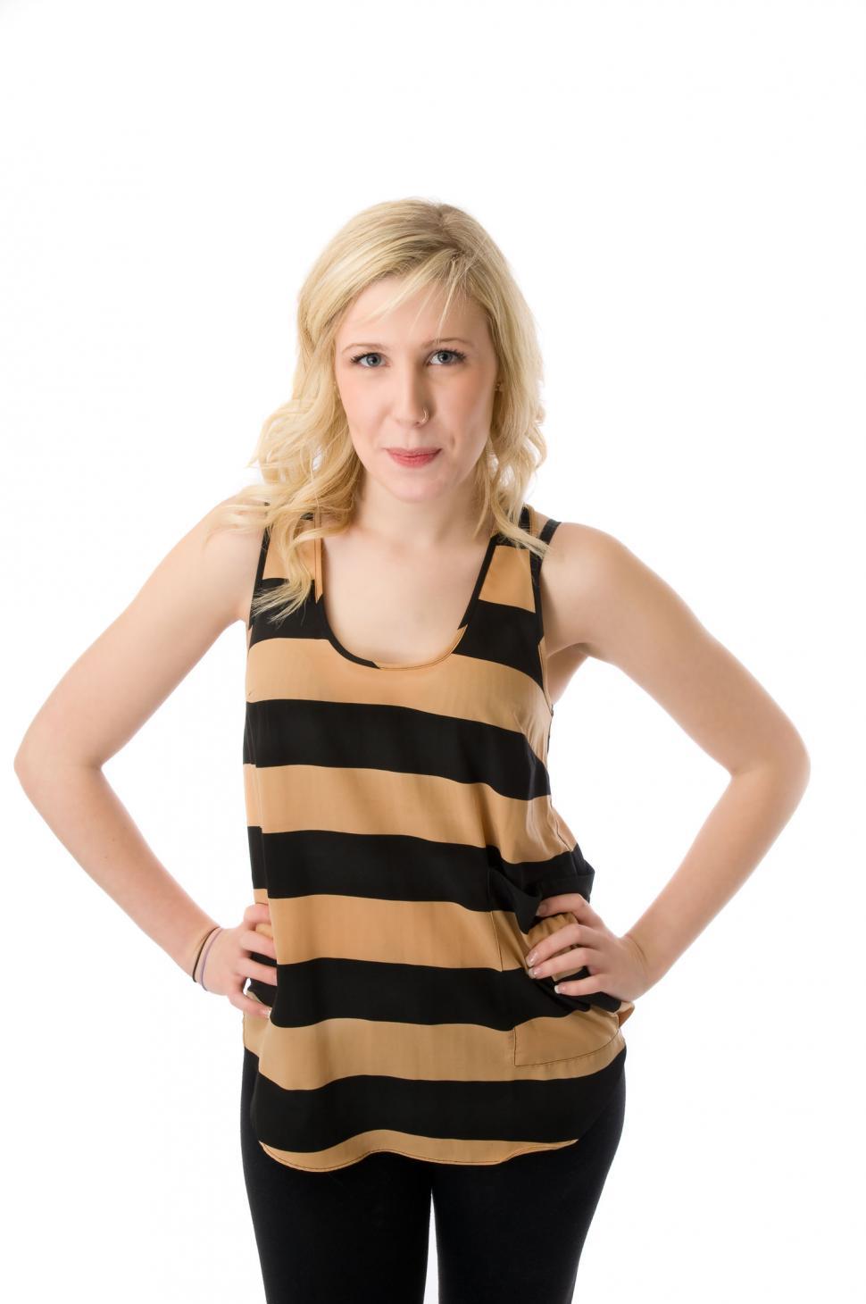 Free Image of Young Blond Woman Standing 