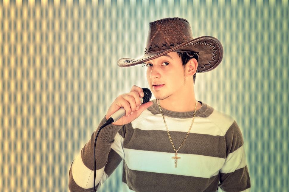 Free Image of Country singer on background 