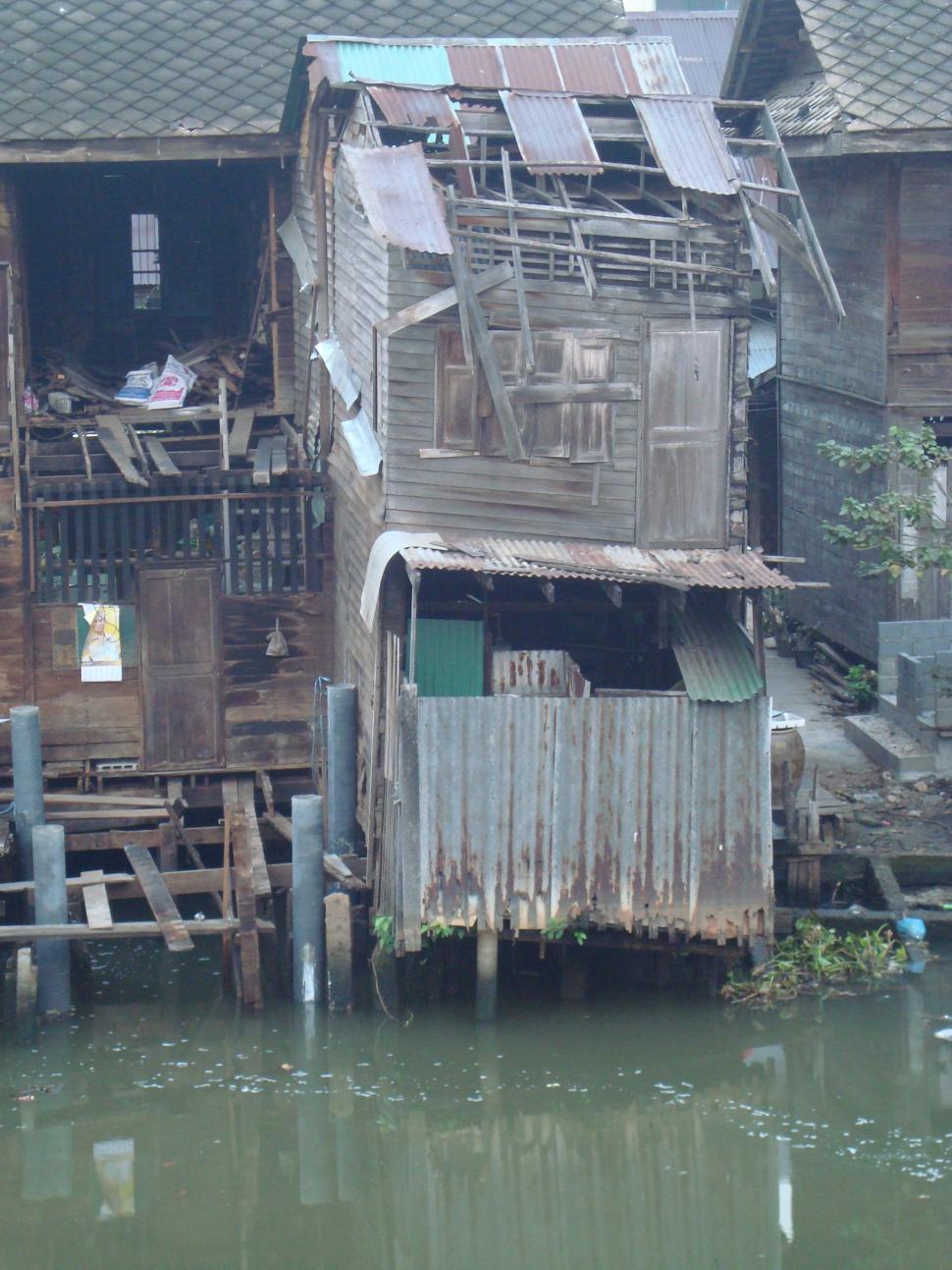 Free Image of Riverside Slum House 