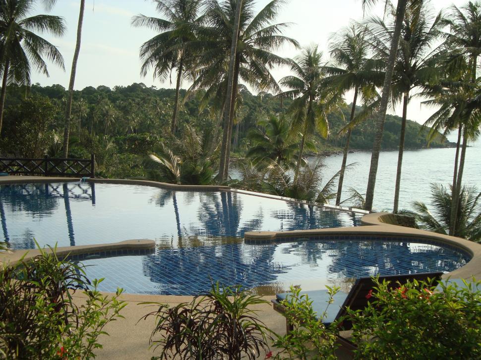 Free Image of Tropical Ocean View Swimming Pool 