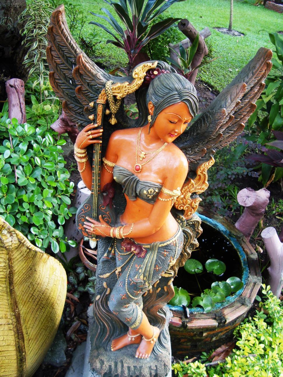 Free Image of Decorative Oriental Stone Sculpture 
