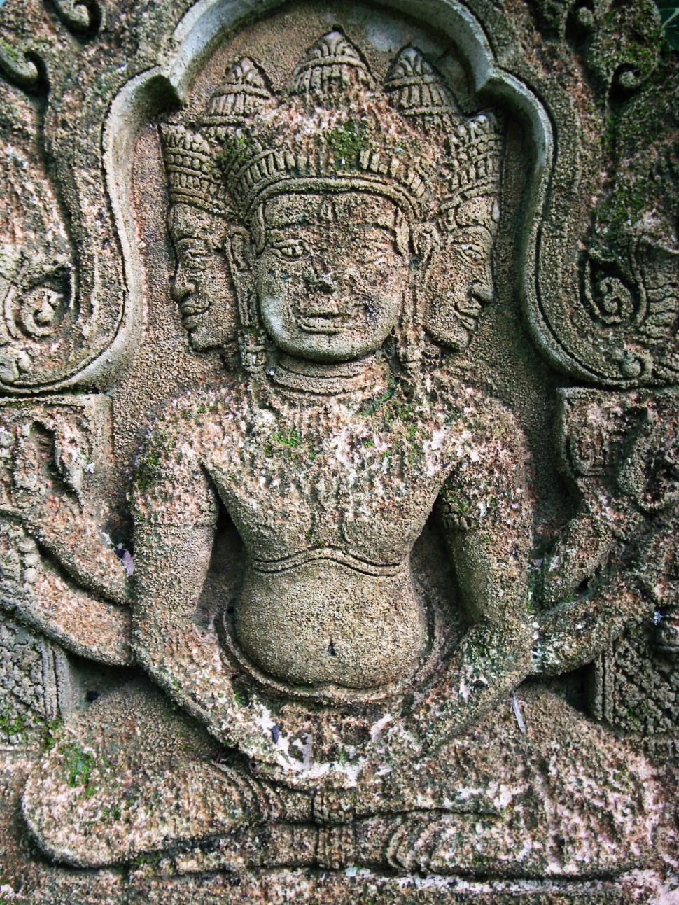 Free Image of Stone Statue of Person in Lotus Position 