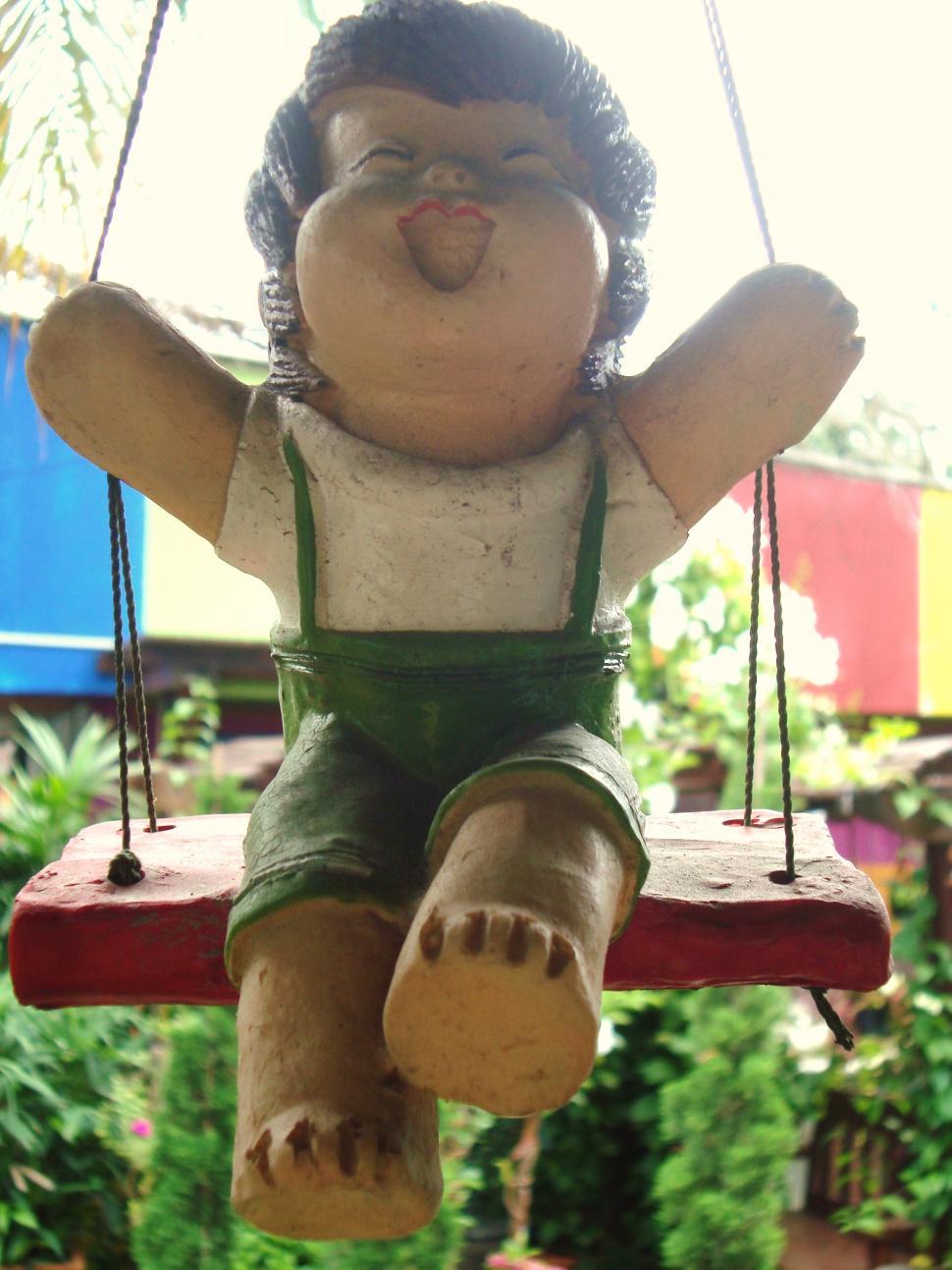 Free Image of Boy Swing Garden Decoration 
