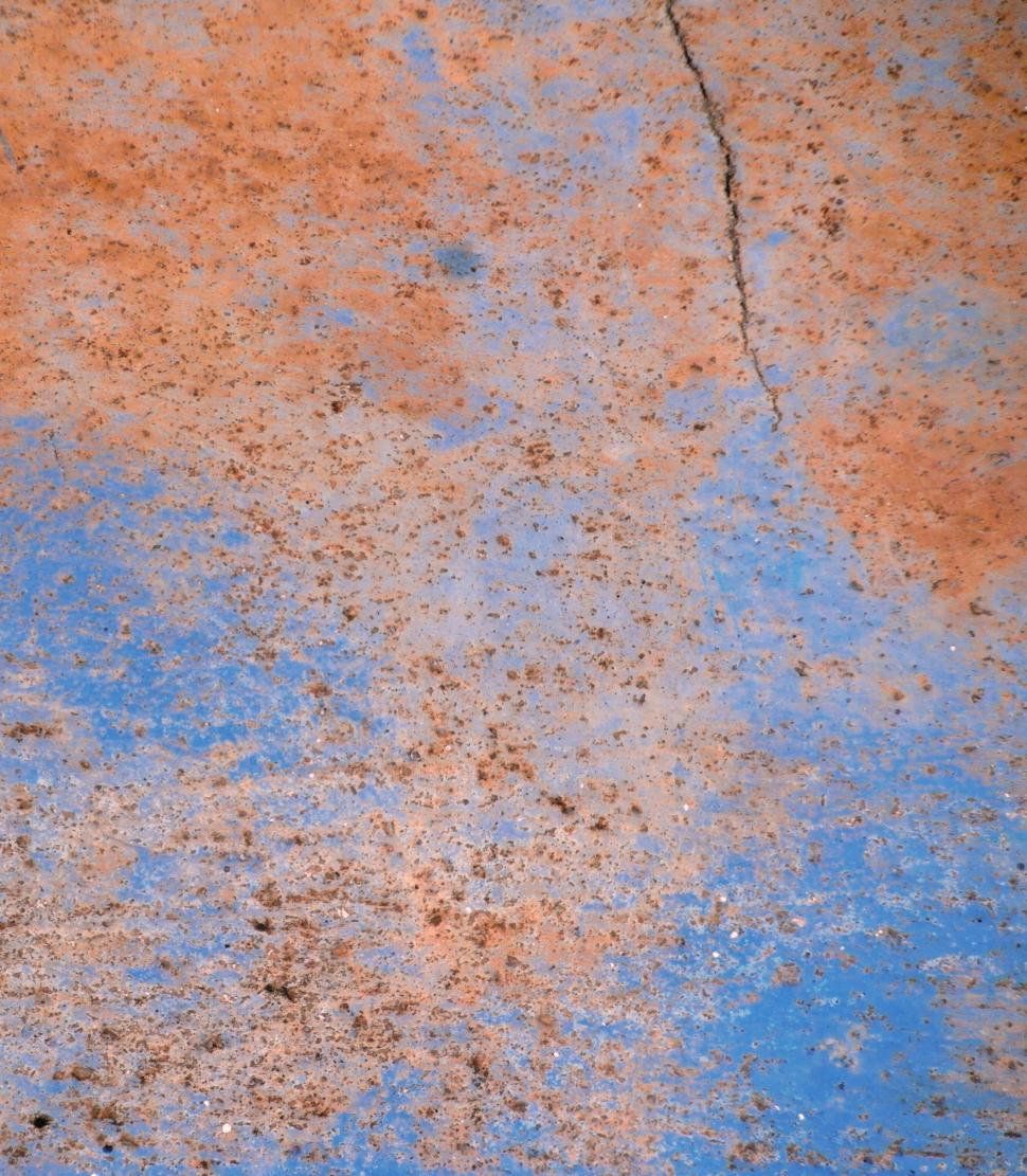 Free Image of Blue Cracked Metal Texture 