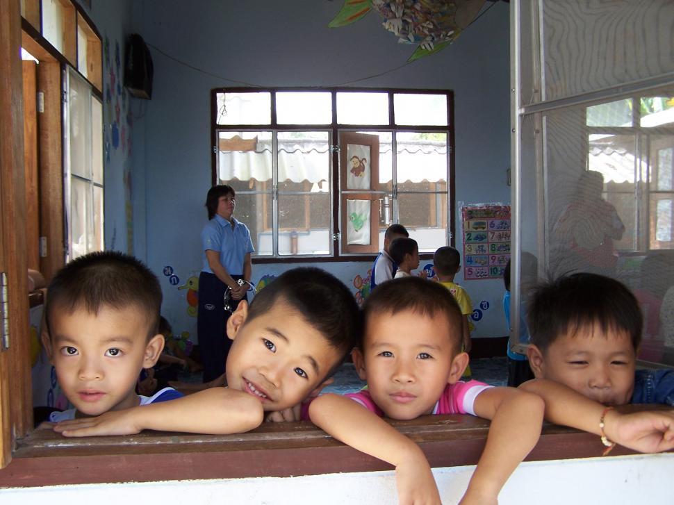 Free Image of School Children in Northern Thailand 
