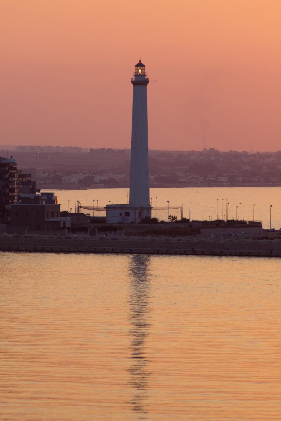 Download Free Stock Photo of Lighthouse and Sea - Bari, Italy  