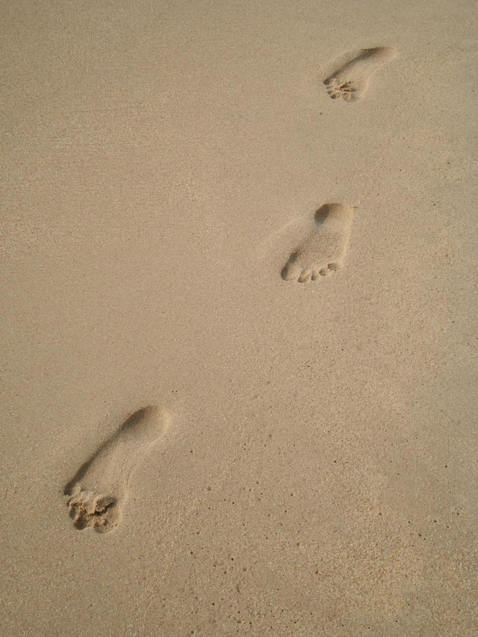 Free Image of Footprints in the Sand 