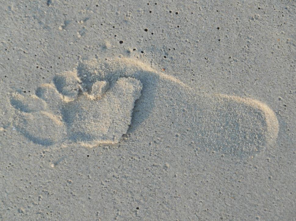 Free Image of Footprint in the Sand 